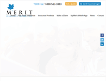 Tablet Screenshot of merit-insurance.com